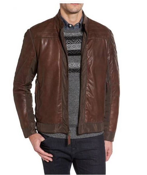 Missani Men's Brown Lambskin Leather Active Jacket - Dudes Boutique