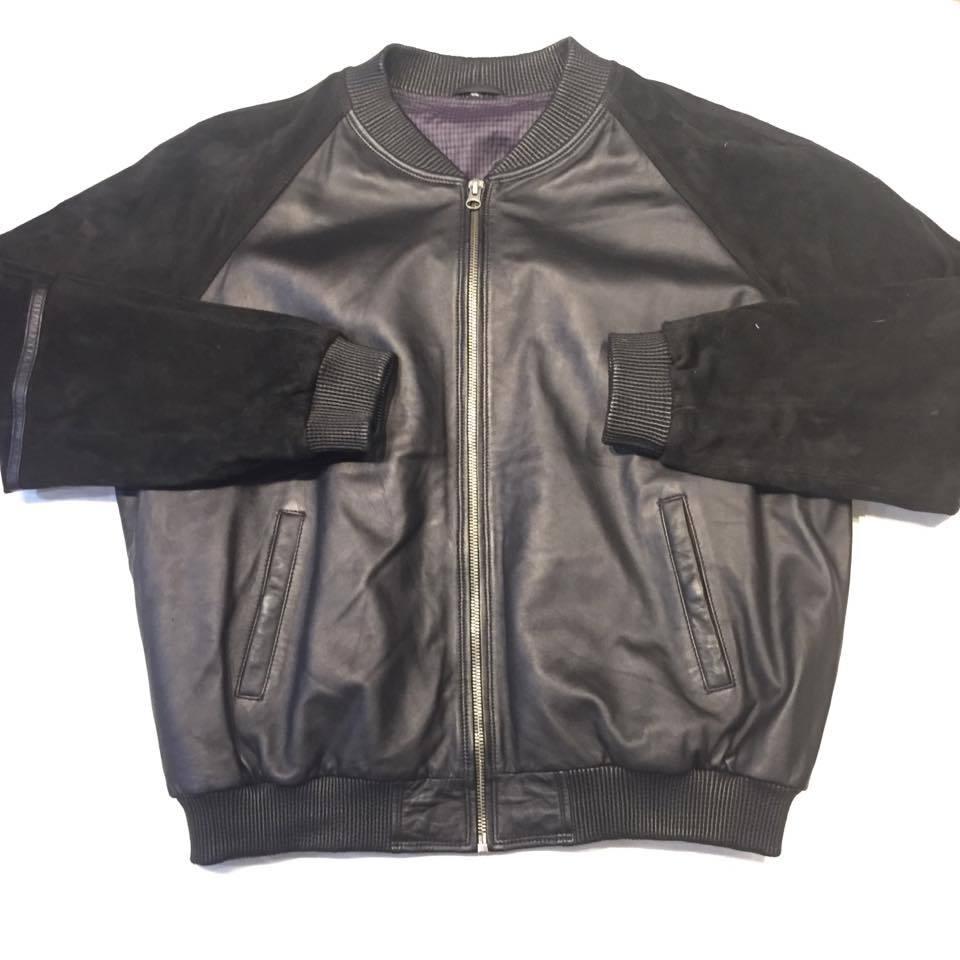 Jakewood Blackout Suede Lamb Classic Bomber Jacket - Dudes Boutique