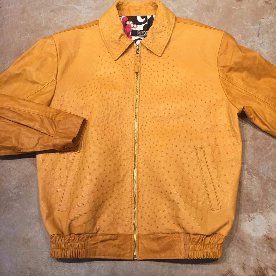 Kashani Peanut Full Ostrich Quill Bomber - Dudes Boutique