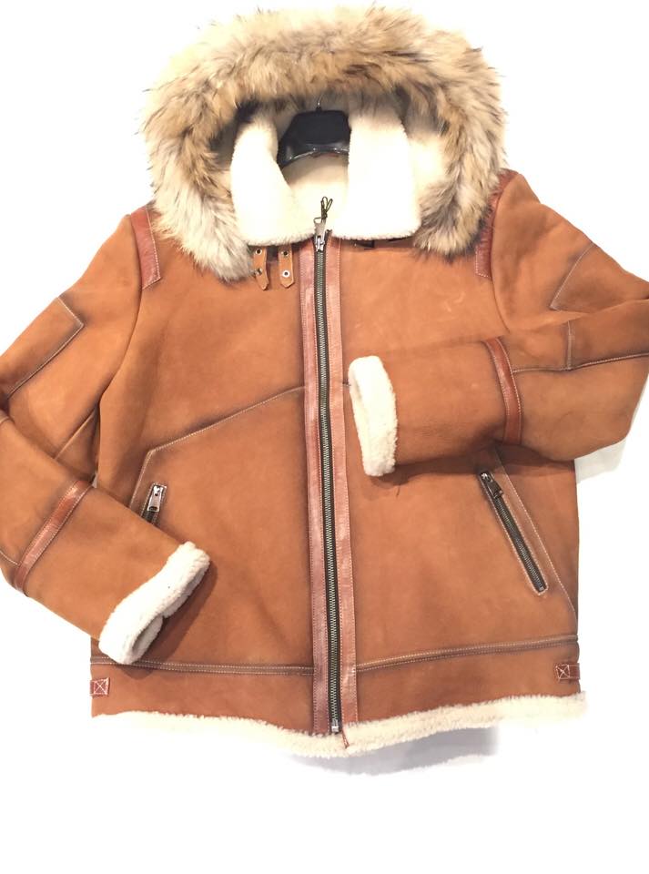 Kashani Tobacco Burnish Fox Shearling Jacket - Dudes Boutique