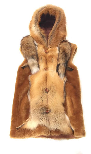 Kashani Honey Mouton Fox Shearling Vest - Dudes Boutique