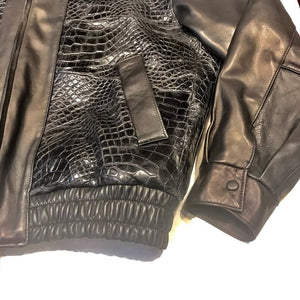 Kashani Men's Black Adult Alligator Jacket - Dudes Boutique