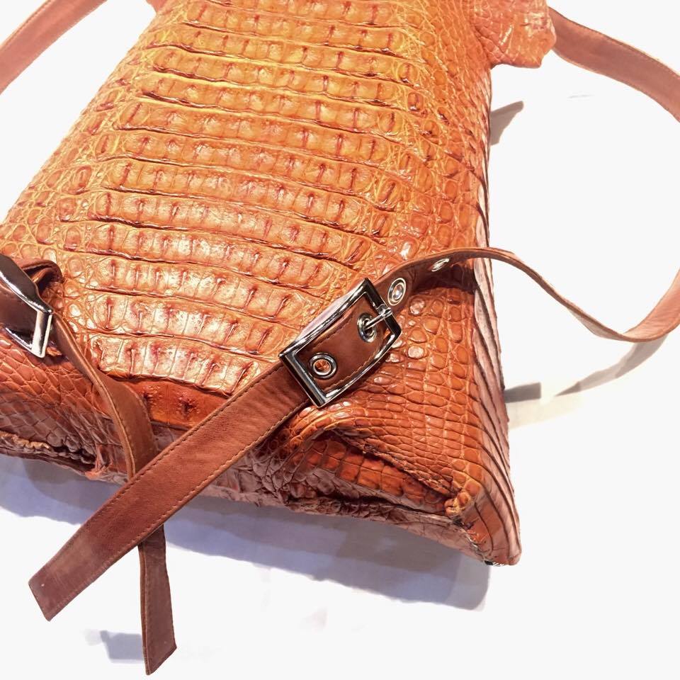 Kashani All-Over Cognac Alligator Backpack - Dudes Boutique