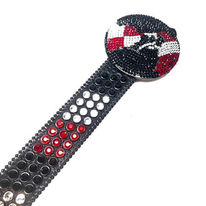 b.b. Simon Triple Row Red Globe Buckle Belt - Dudes Boutique