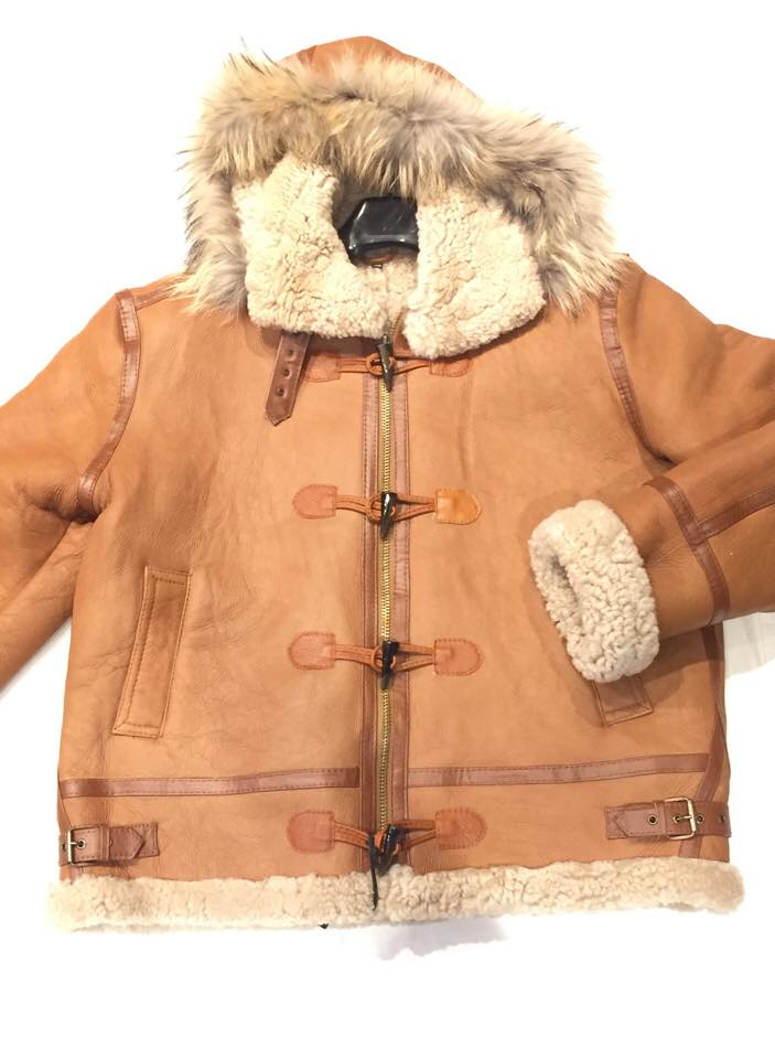 Kashani Buckle Maple Curly Shearling Jacket - Dudes Boutique