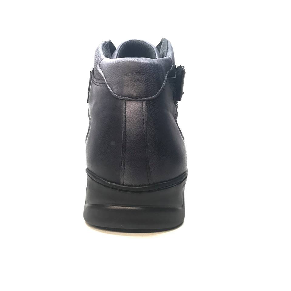 Mauri M764/1 Grey/Black Nappa Leather Hornback Strap Sneaker - Dudes Boutique
