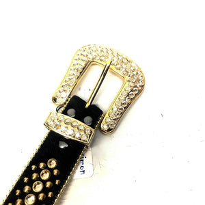 b.b. Simon Black & Gold Pony Hair Fully Loaded Belt - Dudes Boutique