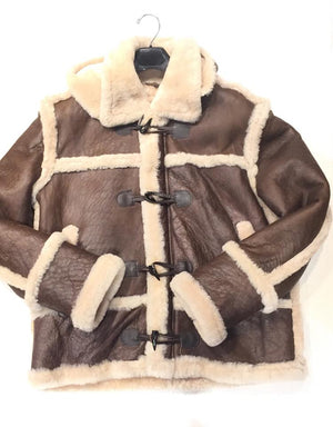 Kashani Tall Chocolate Cream Shearling Jacket - Dudes Boutique