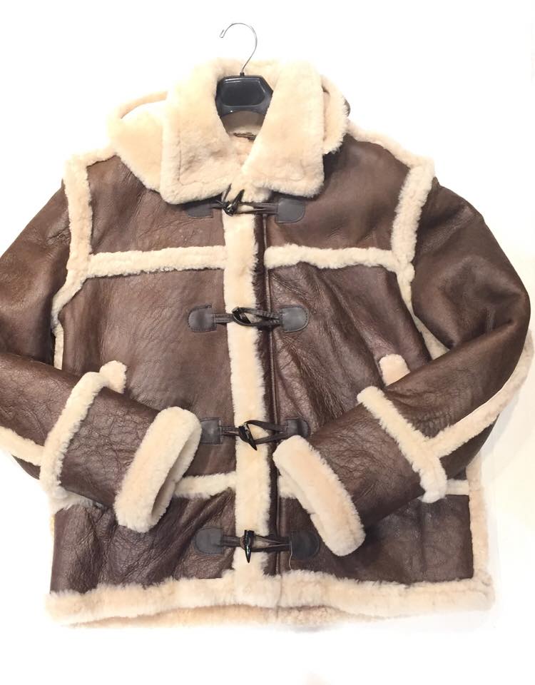 Kashani Tall Chocolate Cream Shearling Jacket - Dudes Boutique