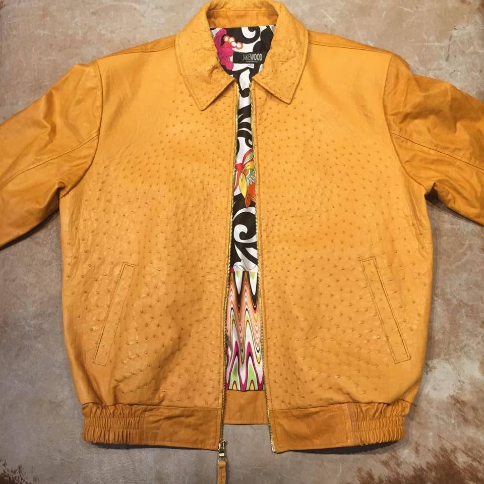 Kashani Peanut Full Ostrich Quill Bomber - Dudes Boutique