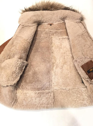 Kashani Maple Fox Shearling Hooded Jacket - Dudes Boutique