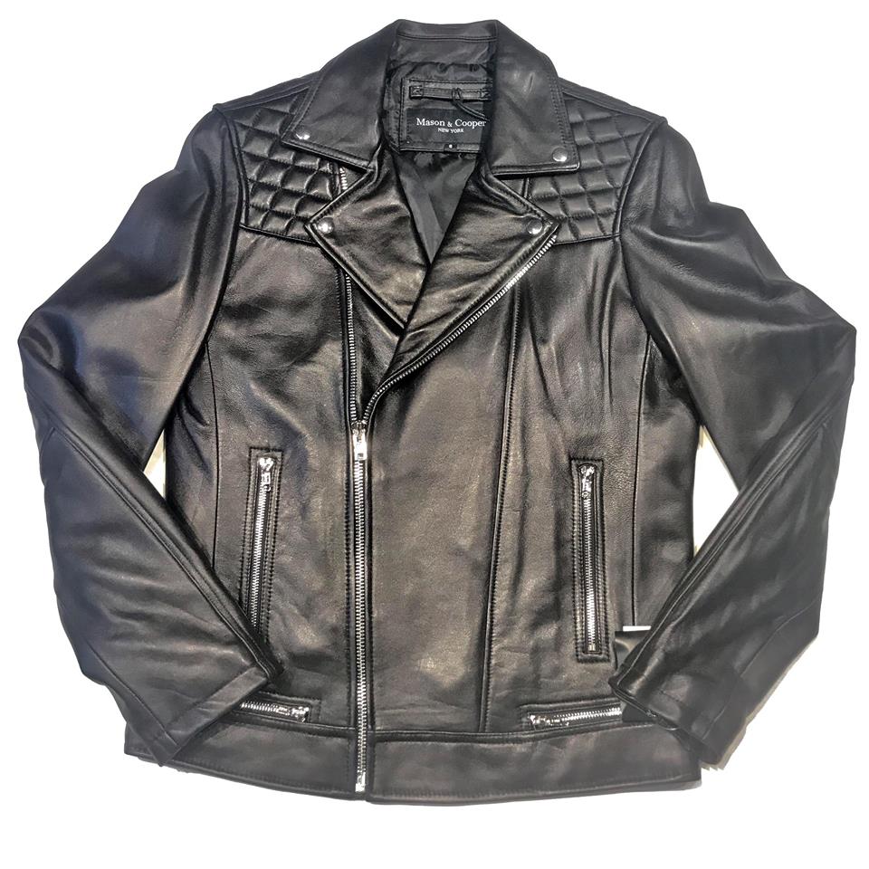 Mason & Cooper Black Astor Biker Jacket - Dudes Boutique