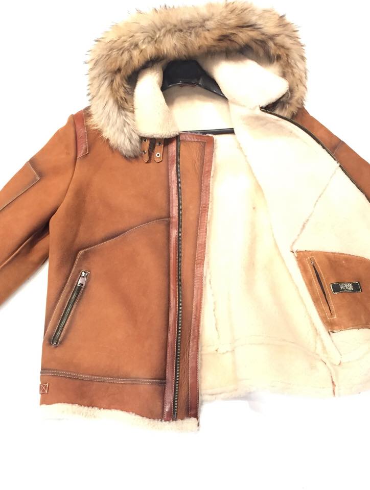 Kashani Tobacco Burnish Fox Shearling Jacket - Dudes Boutique