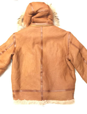 Kashani Buckle Maple Curly Shearling Jacket - Dudes Boutique