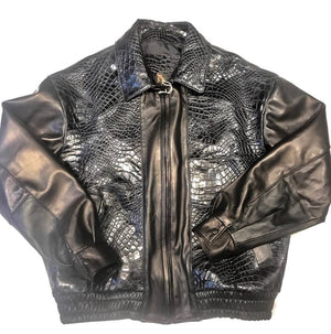 Kashani Men's Black Adult Alligator Jacket - Dudes Boutique