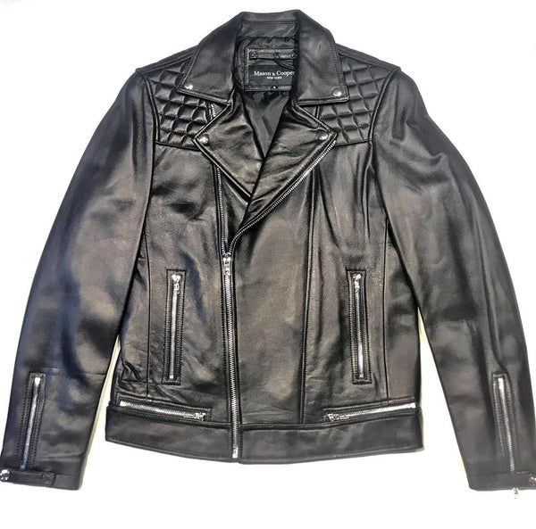 Mason & Cooper Black Astor Biker Jacket - Dudes Boutique