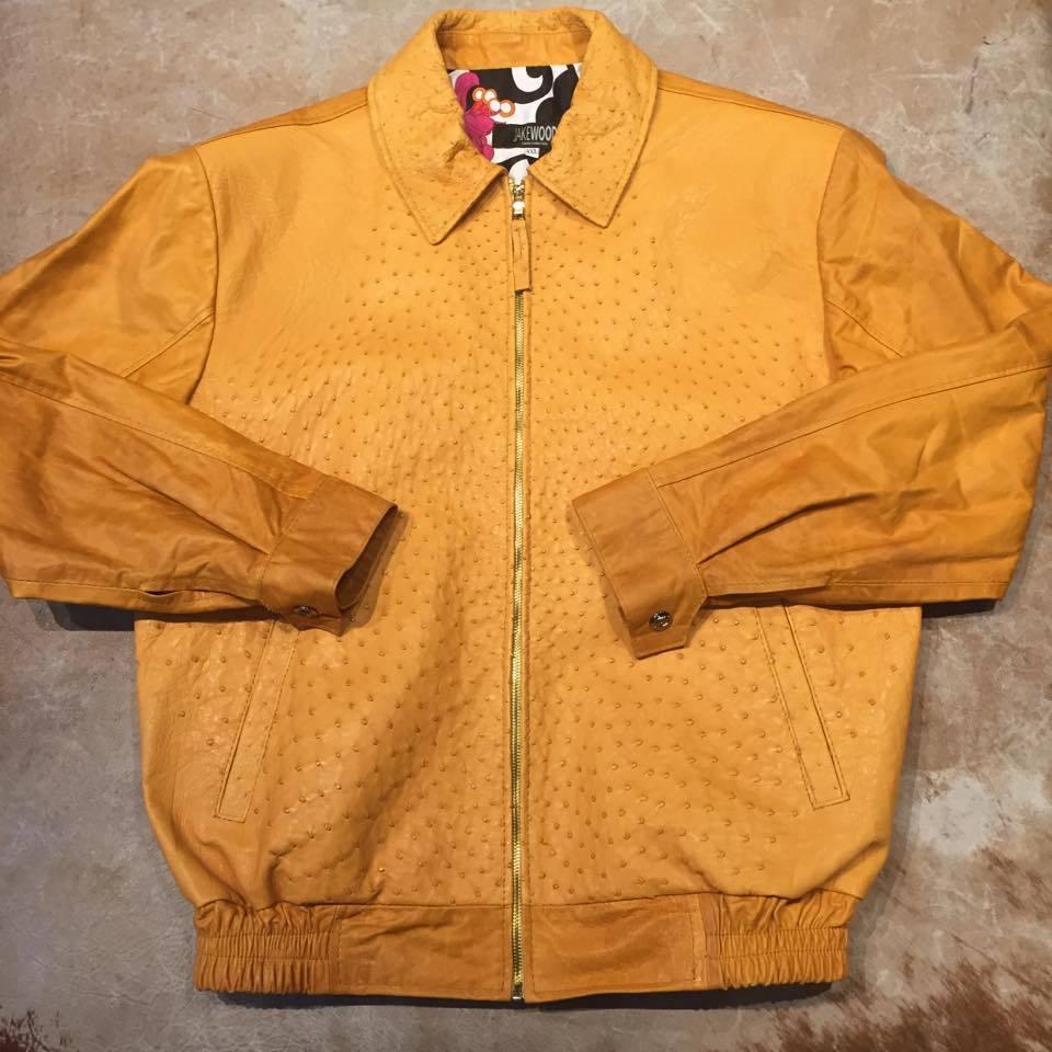 Kashani Peanut Full Ostrich Quill Bomber - Dudes Boutique