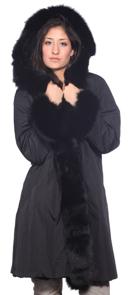 Wilda Leather Empire Fox Fur Stroller - Dudes Boutique