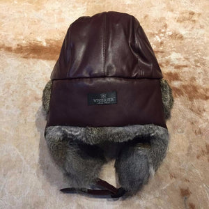 Winter Fur Brown Rabbit Trapper Hat - Dudes Boutique