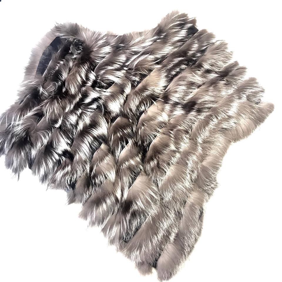 Winter Fur Ladies Fox Fur Shawl - Dudes Boutique