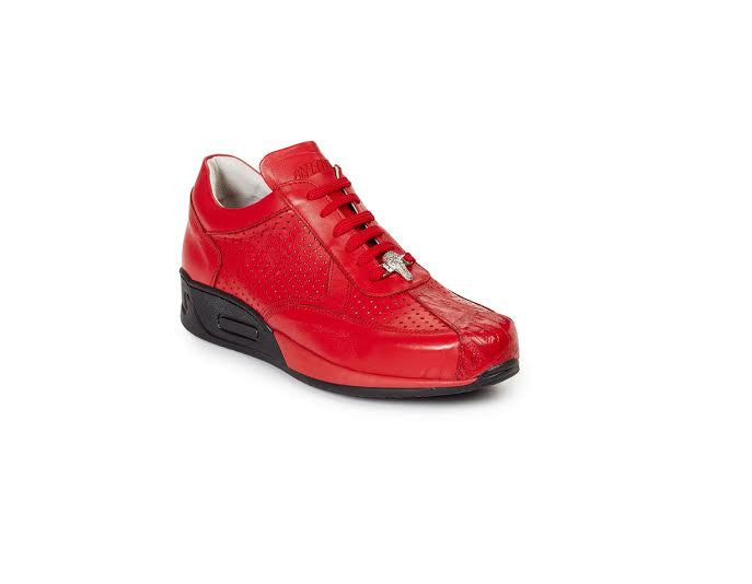 Mauri - M770 Crocodile Perforated Nappa Leather Sneakers - Dudes Boutique