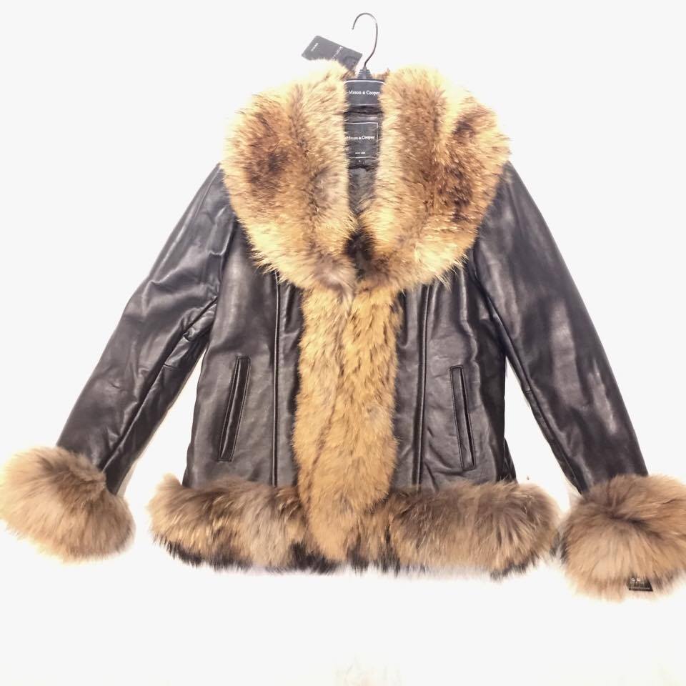 Mason & Cooper Women's Lambskin Jacket with Fox Fur Lining - Dudes Boutique