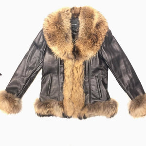 Mason & Cooper Women's Lambskin Jacket with Fox Fur Lining - Dudes Boutique