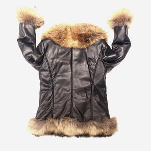 Mason & Cooper Women's Lambskin Jacket with Fox Fur Lining - Dudes Boutique