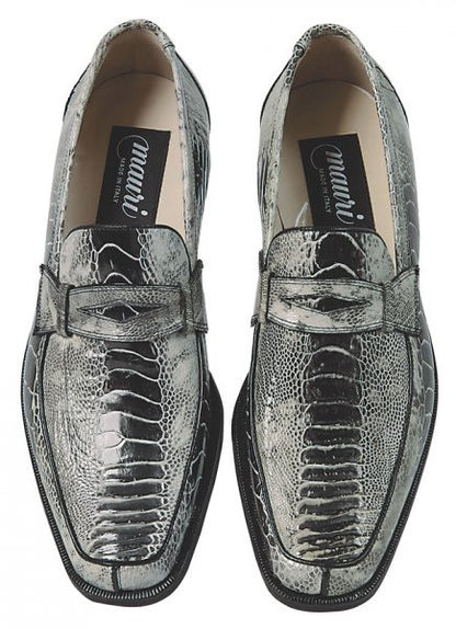 Mauri - 4323 Cambridge Ostrich Leg Penny Loafers - Dudes Boutique