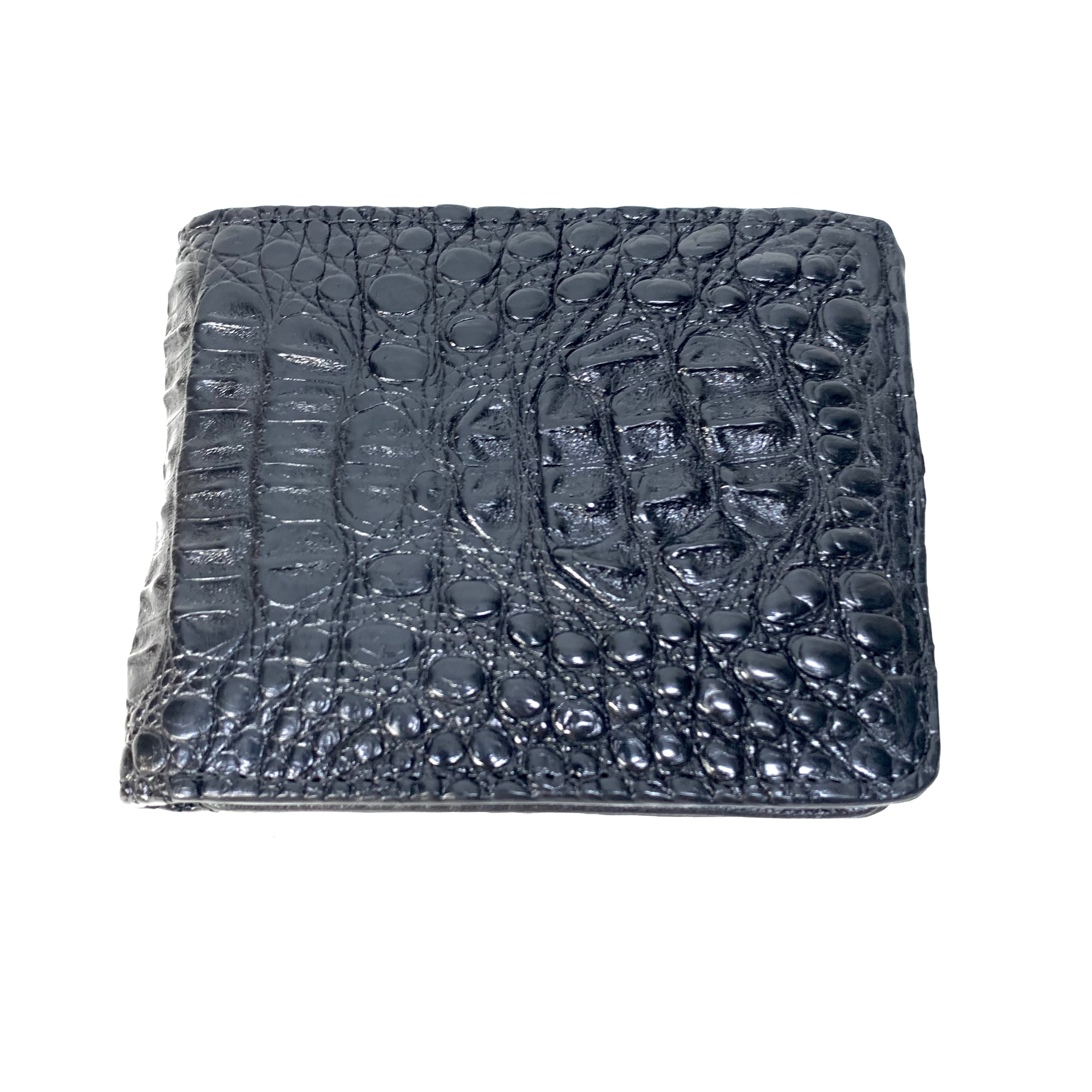 Black Crocodile Hornback Wallet - Dudes Boutique