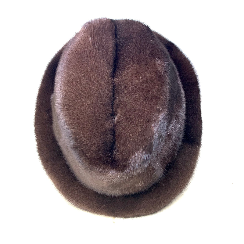 Kashani Men's Brown Full Mink Fur Top Hat - Dudes Boutique