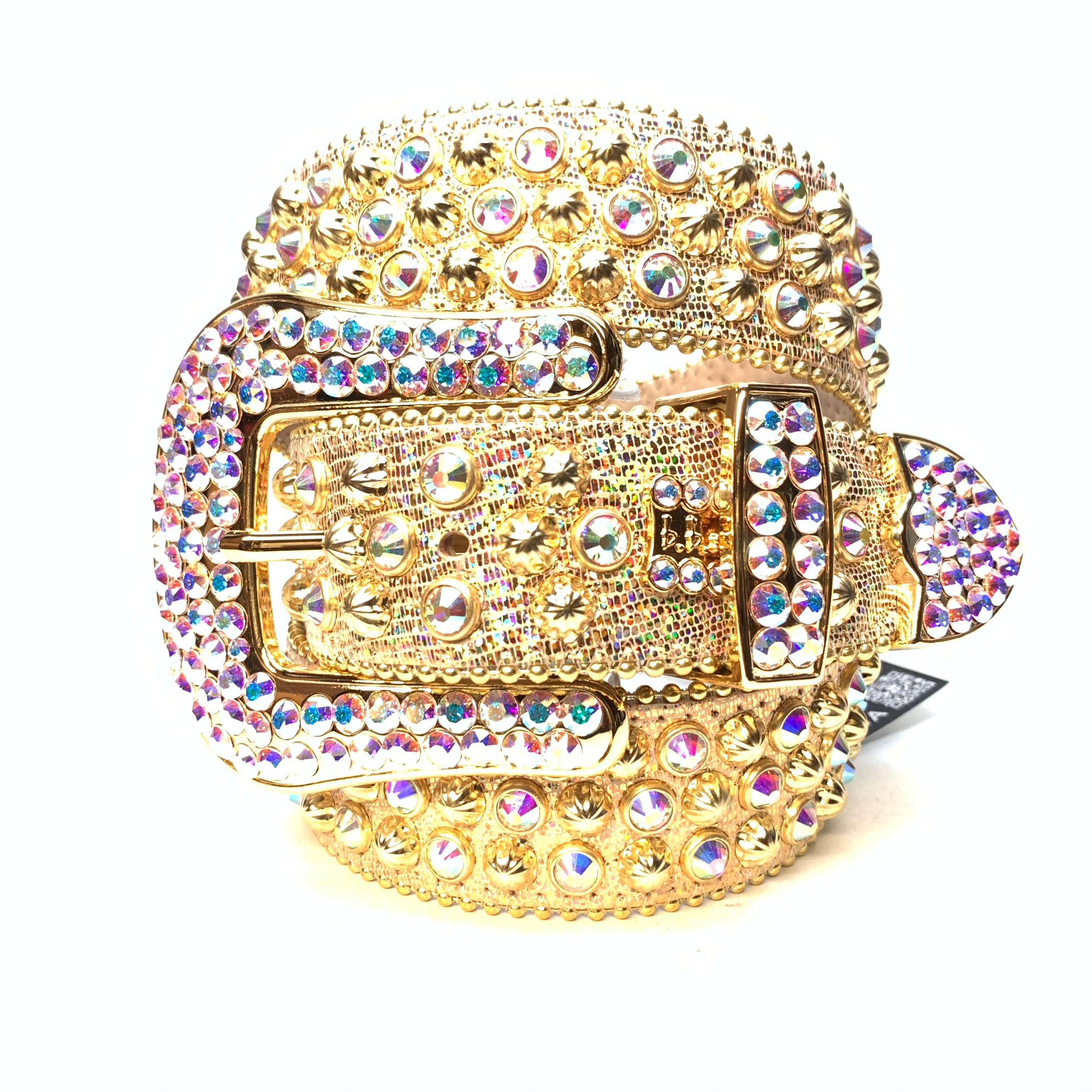 b.b. Simon Golden Teju Fully Loaded Crystal Belt - Dudes Boutique