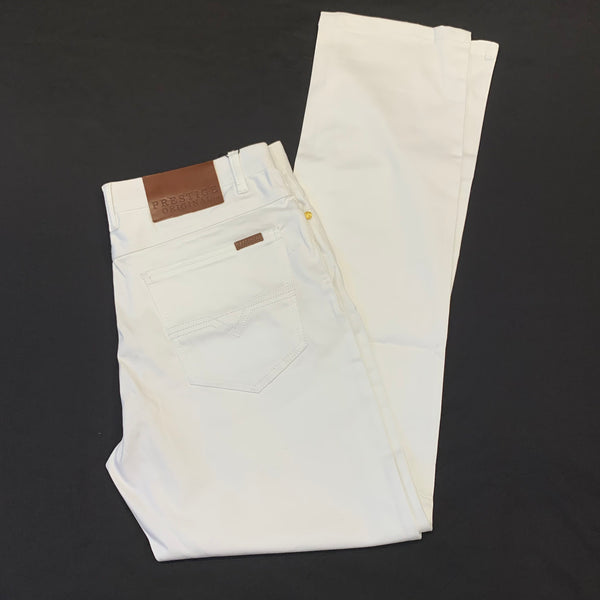 Prestige Men's White High-end Pants - Dudes Boutique