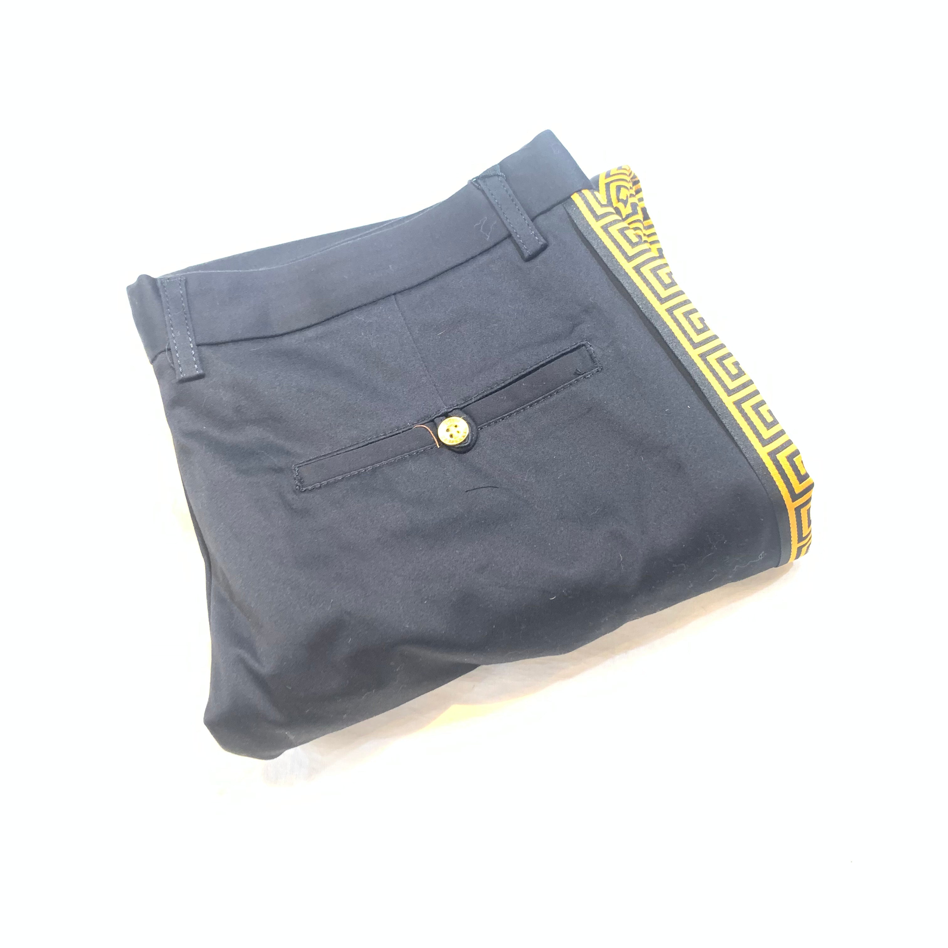 Prestige Black Gold Greek Key High-end Pants - Dudes Boutique