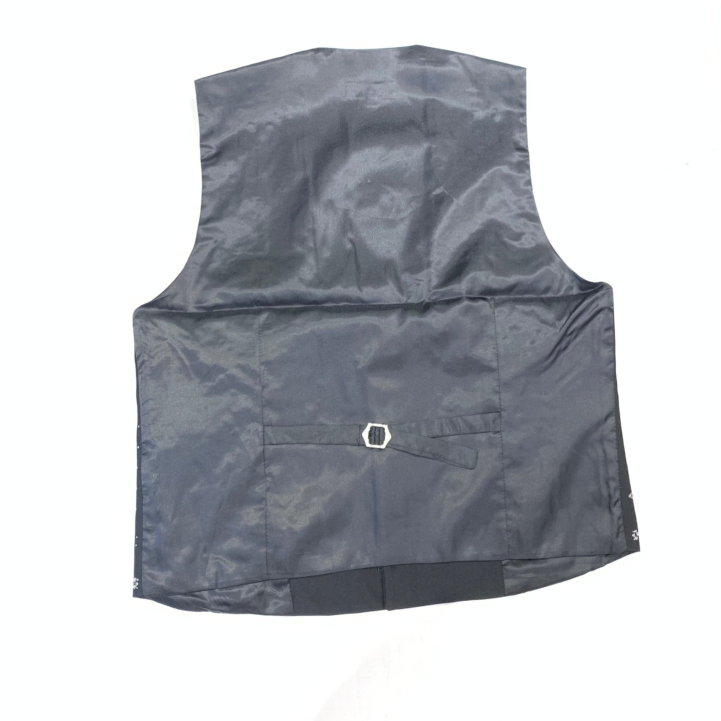 Barocco Men's Black Silver Crystal Dress Vest - Dudes Boutique