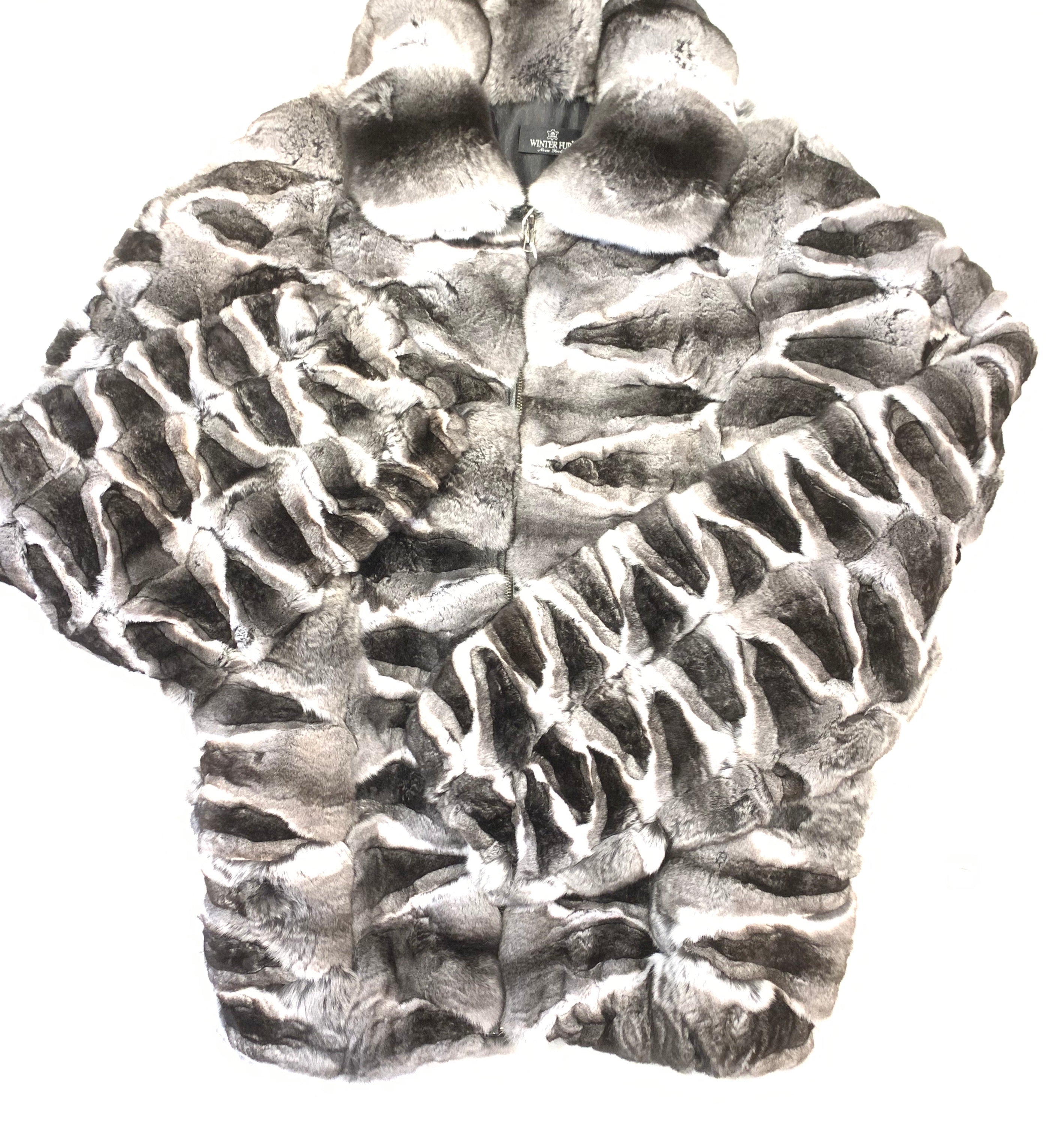 Kashani Men's Chinchilla Bomber Fur Coat - Dudes Boutique