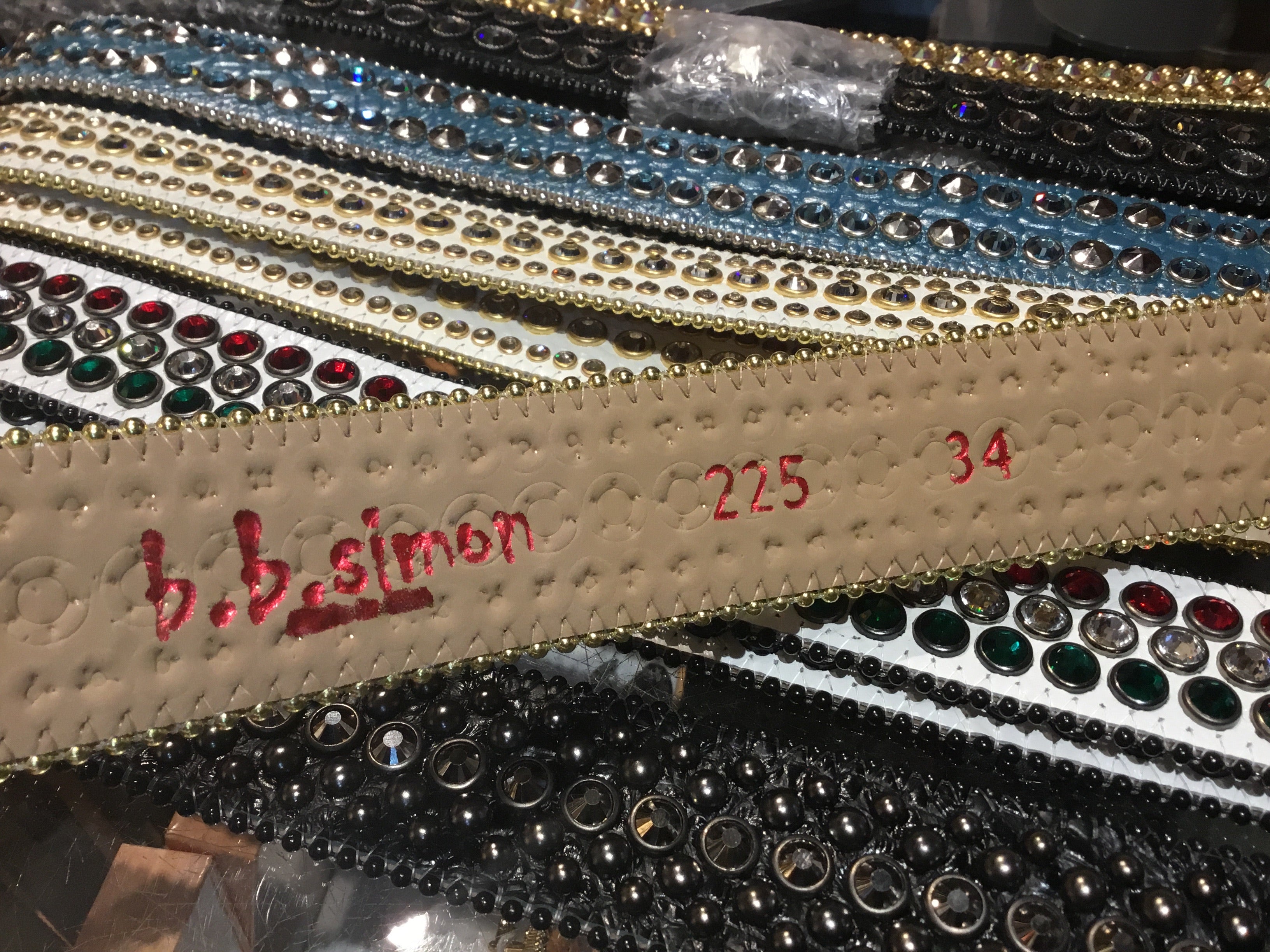 b.b. Simon " Golden Cranium" Crystal Belt - Dudes Boutique