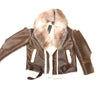 Barya NewYork Oversized Fox Collar Biker Shearling Coat - Dudes Boutique