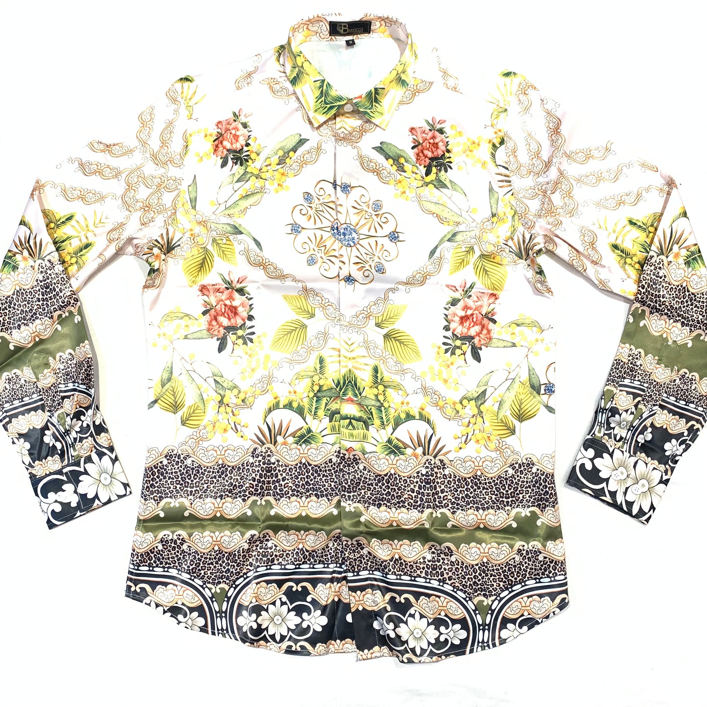 Barocco Men's Multi Color Monarch Button Up Shirt - Dudes Boutique