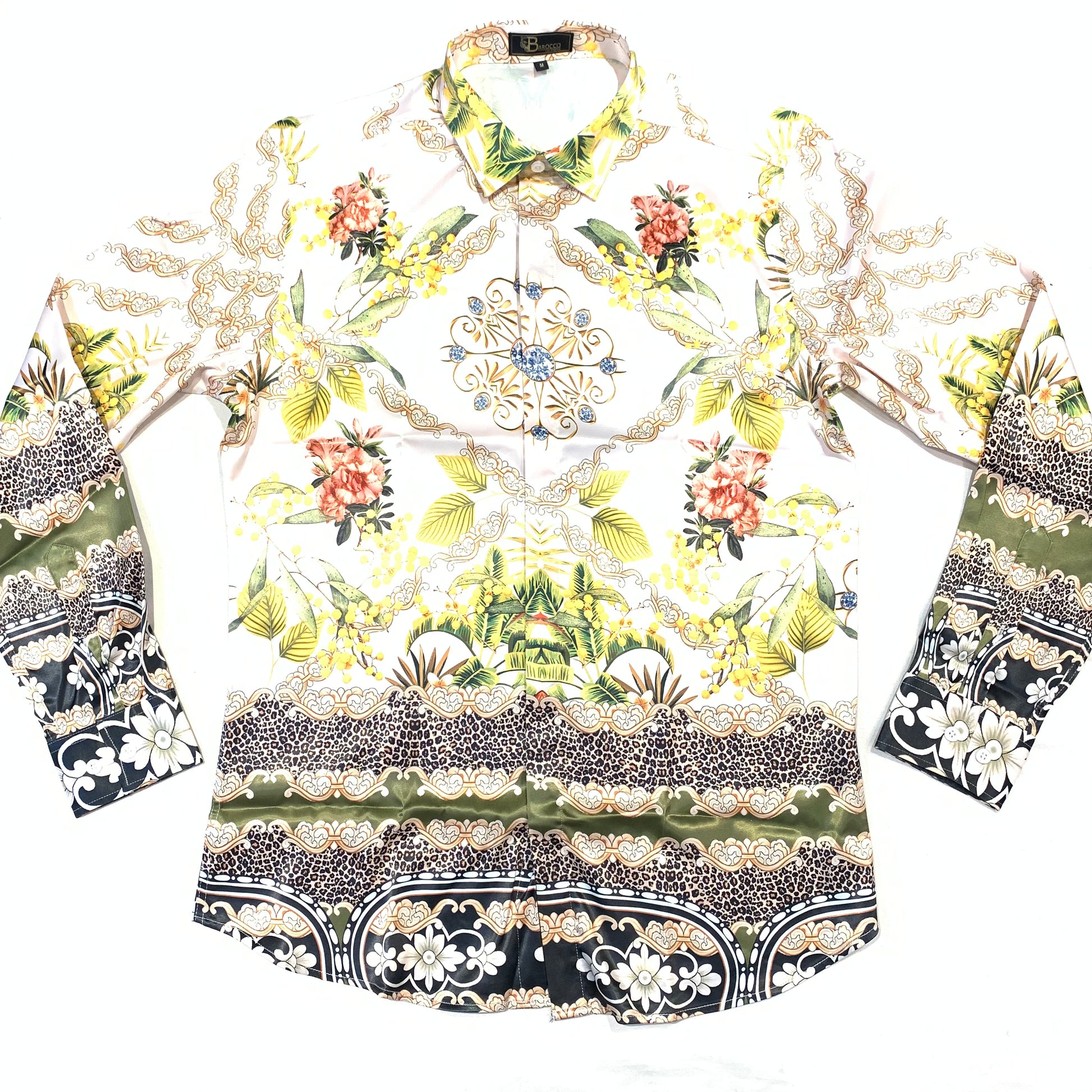 Barocco Men's Multi Color Monarch Button Up Shirt - Dudes Boutique