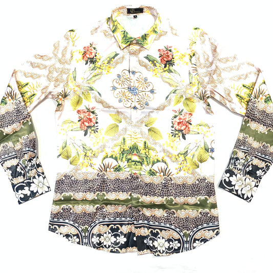 Barocco Men's Multi Color Monarch Button Up Shirt - Dudes Boutique