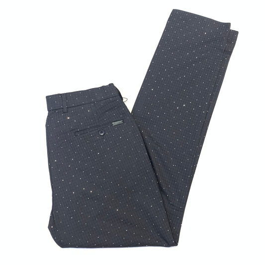 Barocco Men's Black Plaid  Sparkle Crystal Dress Pants - Dudes Boutique