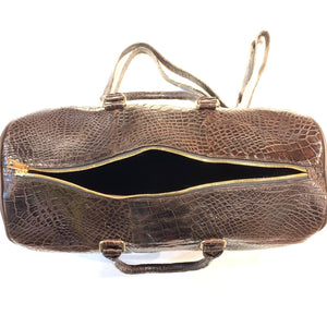 Kashani Brown Full Alligator Body Duffle Bag - Dudes Boutique