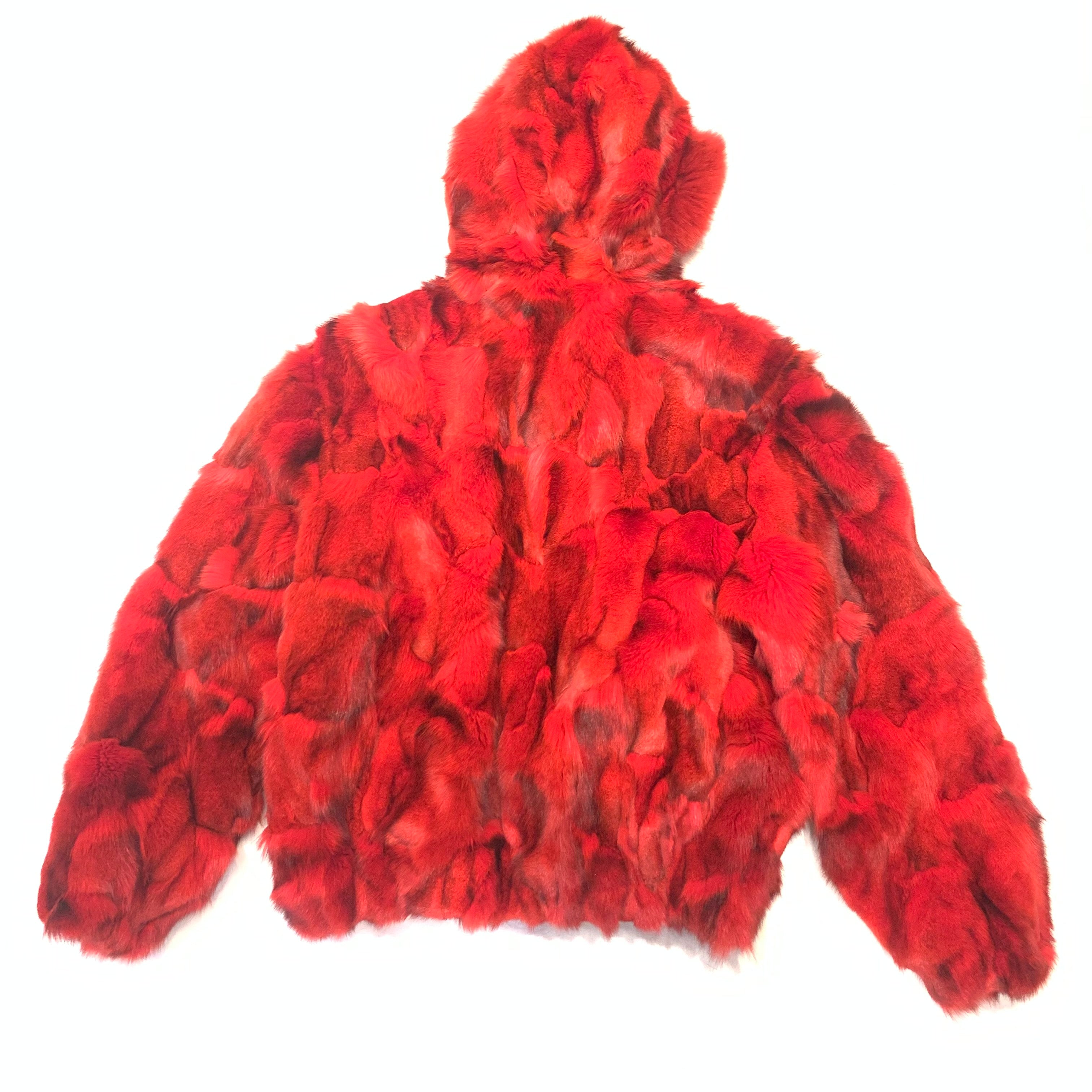 Kashani Women's Red Fox Fur Hooded Coat - Dudes Boutique