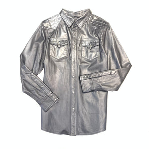 Kashani Black Alligator/Lambskin Button-Up Shirt - Dudes Boutique