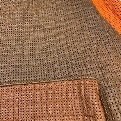 Barya NewYork Brown Orange 3-tone Perforated Lambskin Jacket - Dudes Boutique