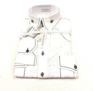 Angelino Hand Stitched Button Up Shirt - Dudes Boutique