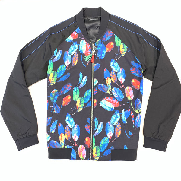 Angelino Blue Multi-Leaf Light weight Spring Jacket - Dudes Boutique