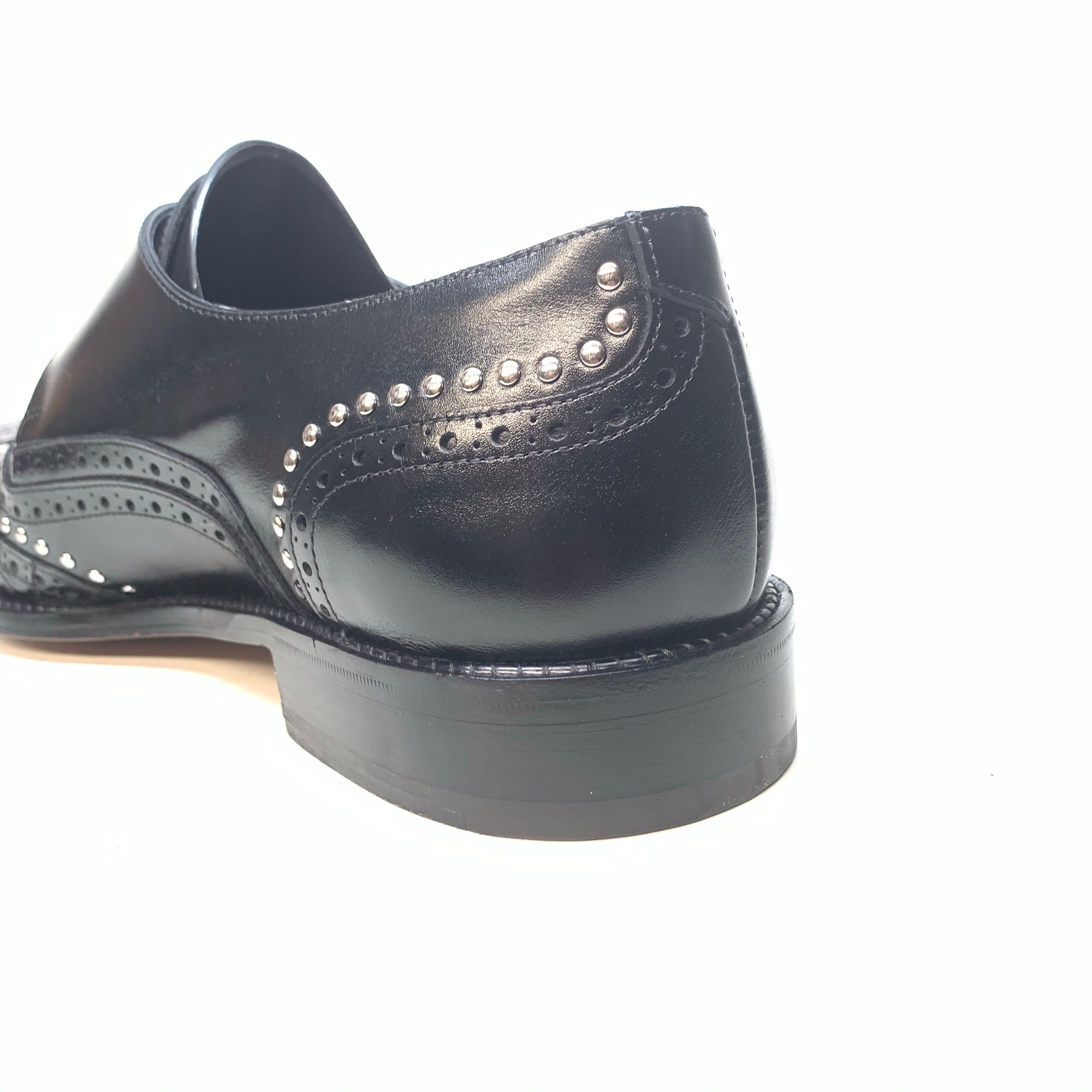 Mauri 3051 Black Alligator Studded Monk Strap Dress Shoes - Dudes Boutique