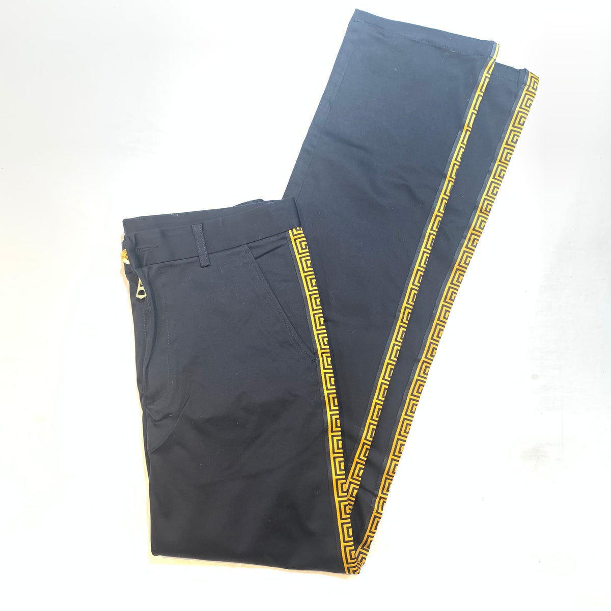 Prestige Black Gold Greek Key High-end Pants - Dudes Boutique